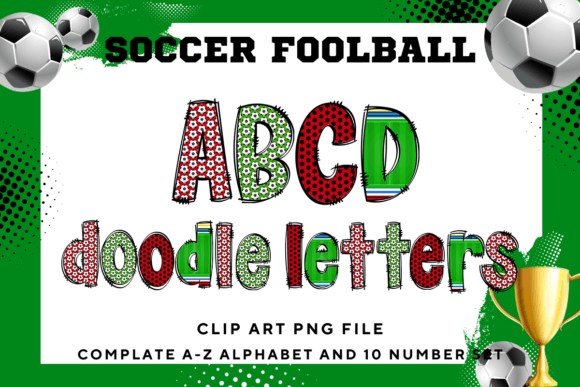 A Soccer-Themed Graphic Alphabet for Sporty Designs