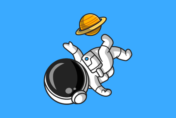 Cute Astronaut Soccer Graphics for Creative Illustrations