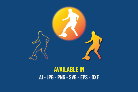 Football Soccer Player Icon Gradient: Graphics & Icons Review