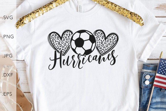 Heart Leopard Soccer Hurricanes Graphics & Templates