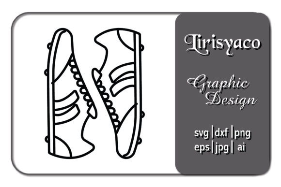Icon Soccer Shoes Material Outline Style: Graphics for Sports-Themed Products