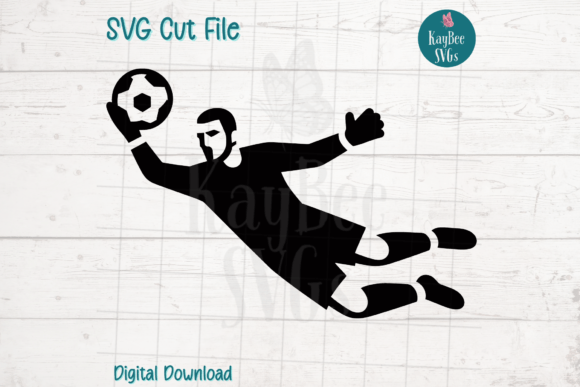 KayBee SVGs Soccer Goalkeeper Graphics for Crafts