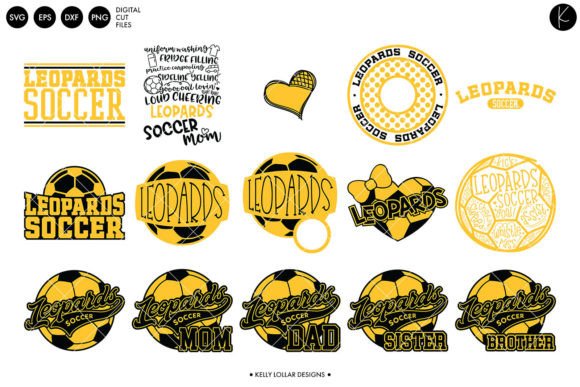Leopards Soccer Bundle: A Craft Seller's Design Asset Review