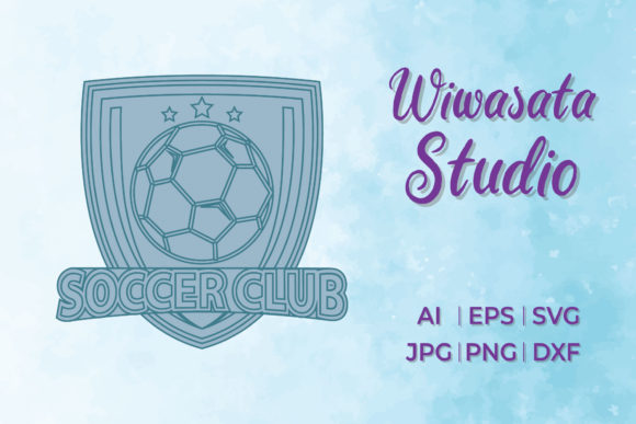 Modern Blue Graphic Design for Soccer Club Brand Identity
