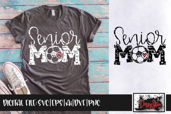 Senior Soccer Mom Grunge Graphics for Craft Branding