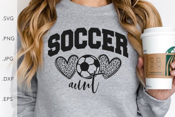 Soccer Aunt Heart Leopard Graphic Template Review