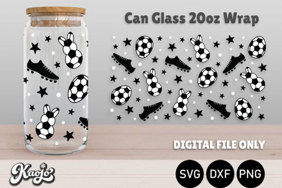 Soccer Easter 20oz Libbey Can Wrap