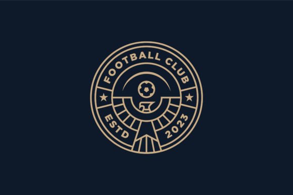 Soccer Football Club Emblem Logo Graphics for Handmade Products