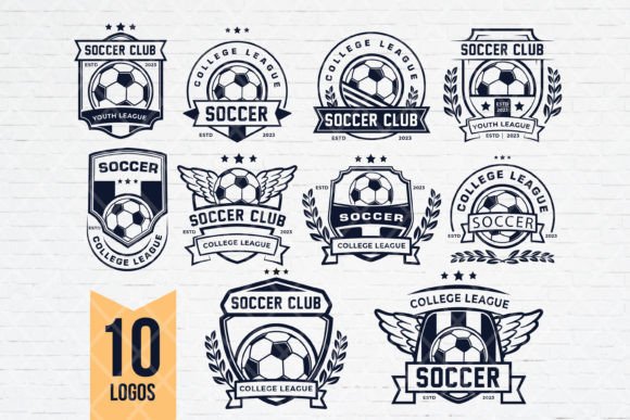 Soccer Team Bundle Logo: Graphics & Illustrations for Crafters